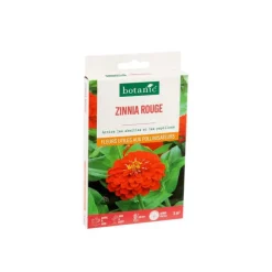 Zinnia rouge botanic® - graines à semer (3 m²)